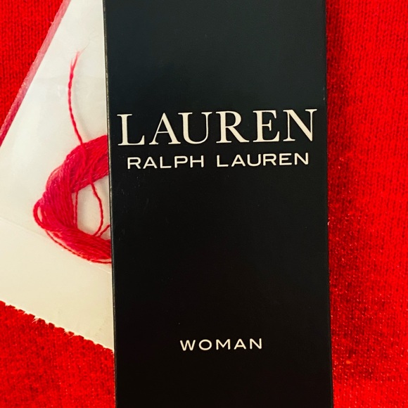 Lauren Ralph Lauren Valentines Red Ruffle Trim Jersey Sweater Size 1X(108) - Picture 6 of 10